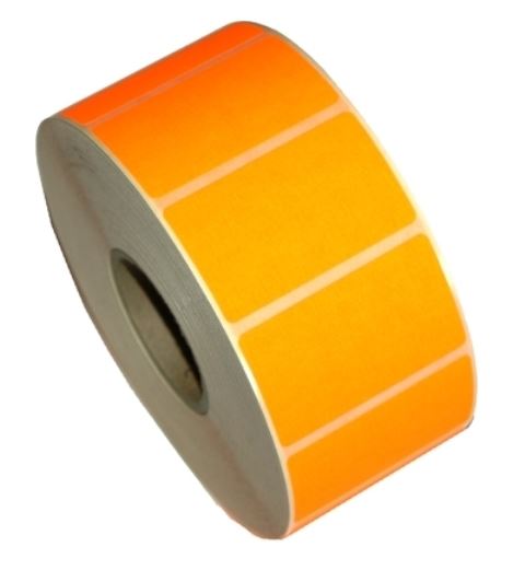 Etikety 100 x 50mm svítivá oranžová, cena za 500ks/1role/D40