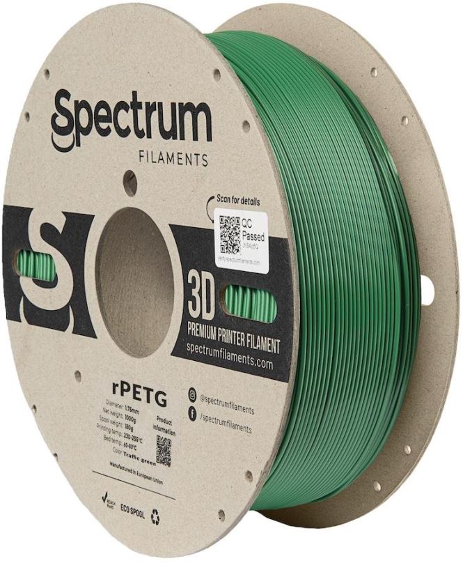 Filament Filament Spectrum rPETG 1.75mm Traffic Green 1kg