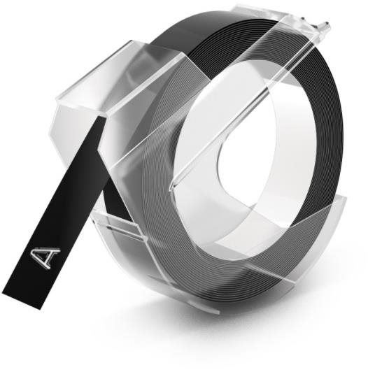 TZ páska Dymo 3D páska, černá, 9 mm x 3 m