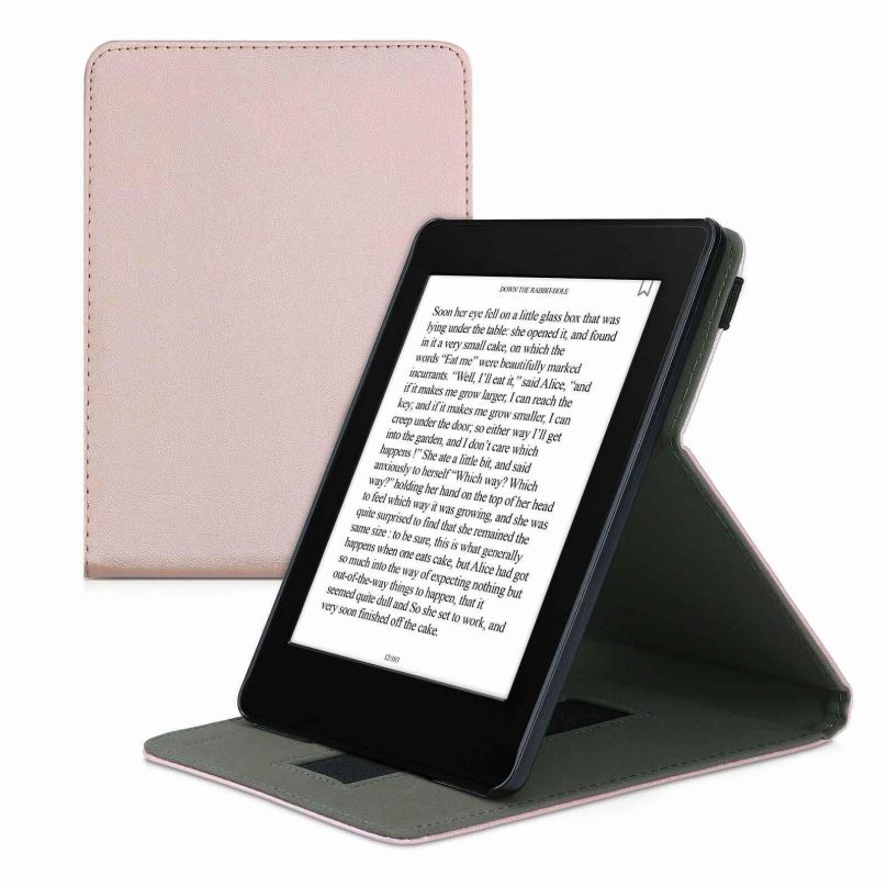 Pouzdro na čtečku knih KW Mobile - Case with Strap Stand -  KW5626381 - Pouzdro pro Amazon Kindle Paperwhite 5 (2021) - růž