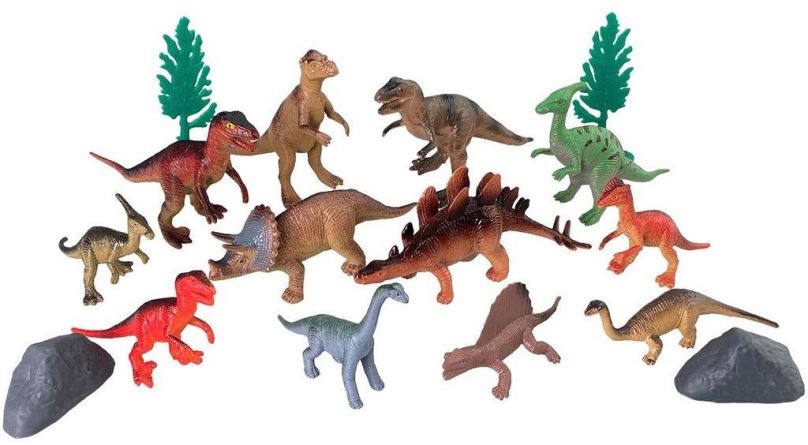 Figurky MaDe Zvířátka dinosauři, 16 ks, 12,2 cm