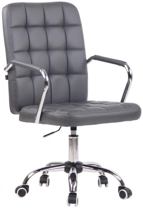 Kancelářská židle BHM GERMANY Terni, syntetická kůže, šedá