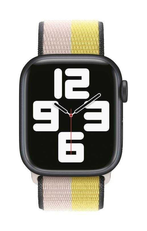 Řemínek Apple Watch 45mm ovesně mléčný/citrusově žlutý provlékací sportovní řemínek