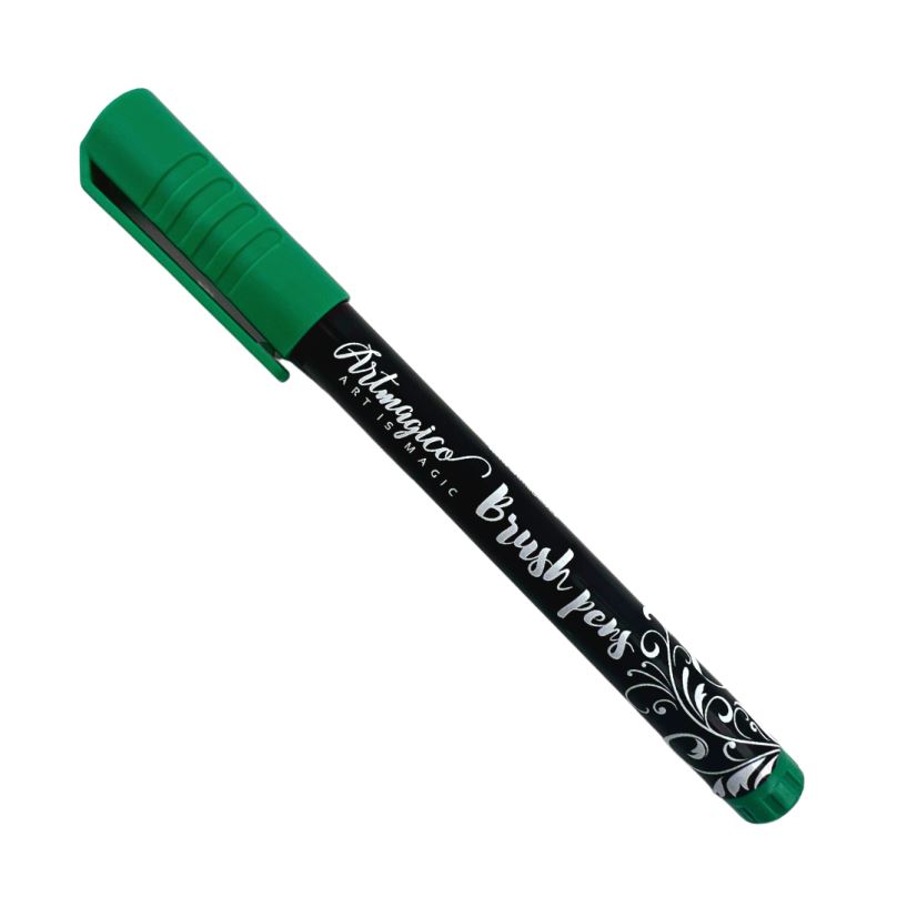 Artmagico Brush pens fixy akrylové Brush peny barvy: Green