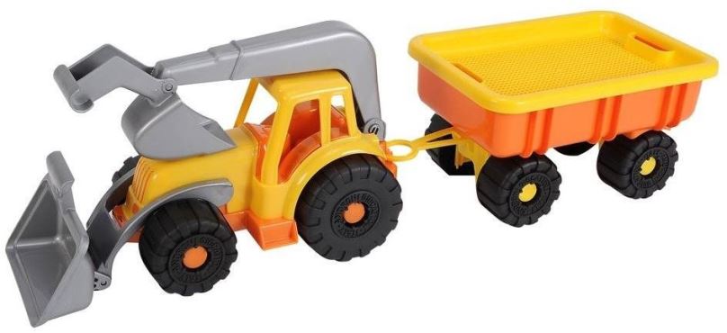 Traktor Androni Traktorový nakladač s vlekem Power Worker - délka 58 cm oranžový