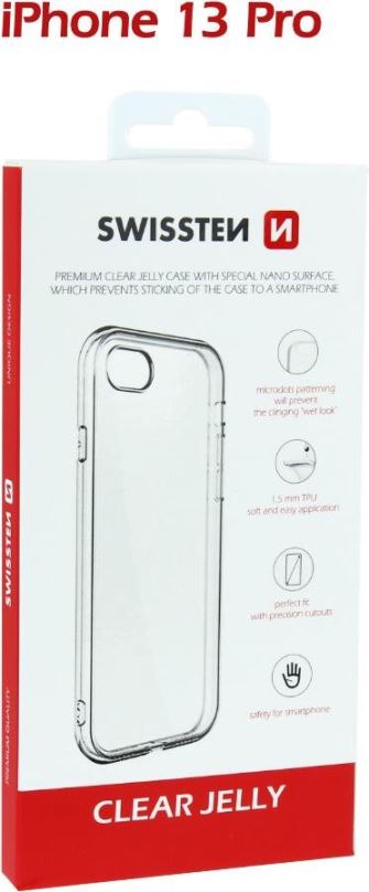 Kryt na mobil Swissten Clear Jelly  pro  iPhone 13 Pro transparentní
