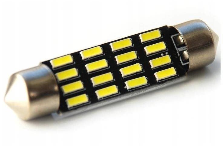 LED autožárovka Rabel 39 mm 16 smd 4014 C3W C5W C10W SV8,5 bílá