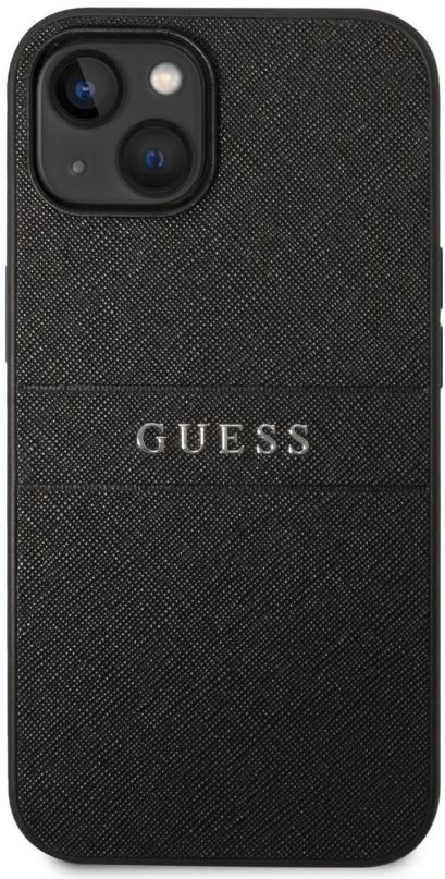 Kryt na mobil Guess PU Leather Saffiano Zadní Kryt pro iPhone 14 Plus Black