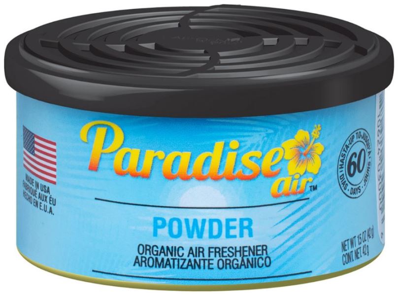 Vůně do auta Paradise Air Organic Air Freshener, vůně Powder