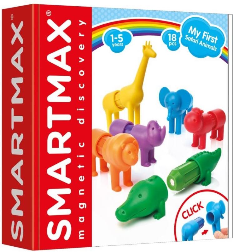 Stavebnice SmartMax - Moje první Safari zvířátka - 18 ks