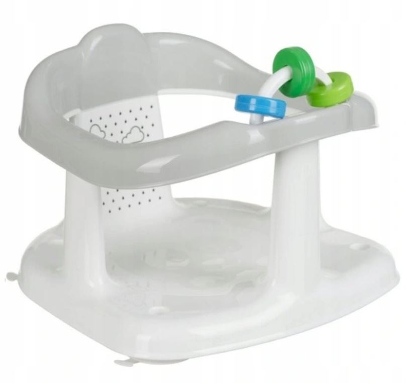Sedátko do vany pro děti MALTEX dětské sedátko do vany s hračkou bílá/šedá
