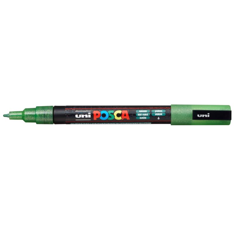 POSCA akrylový popisovač PC-3M, 0,9-1,3 mm Barva: třpytivě zelený (ML6)