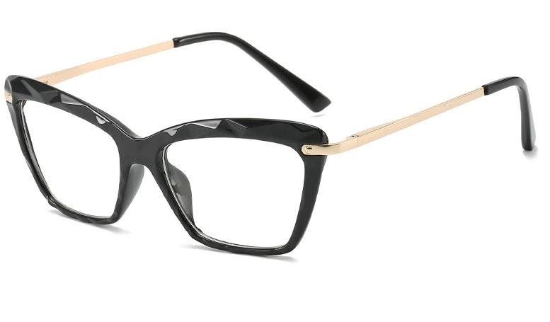 Sluneční brýle VeyRey Brýle s čirými skly hranaté Verity černé