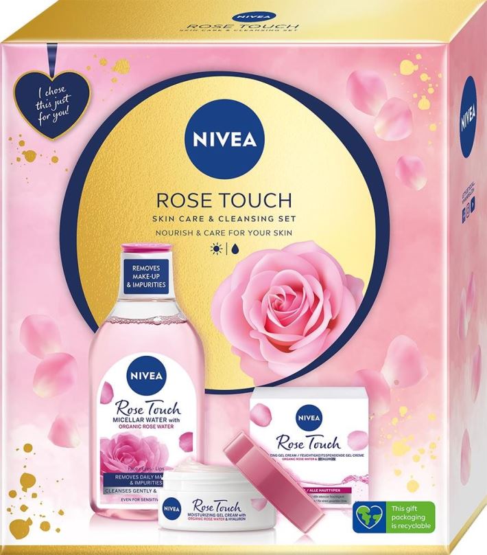 Dárková kosmetická sada NIVEA Rose Touch Set 450 ml