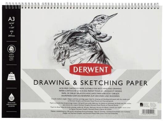 Skicák DERWENT Drawing & Sketching Paper A3 / 30 listů / 165g/m2