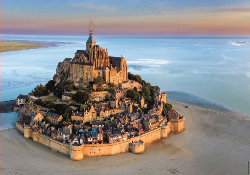 Puzzle Educa Puzzle Mont Saint Michel ze vzduchu 1000 dílků