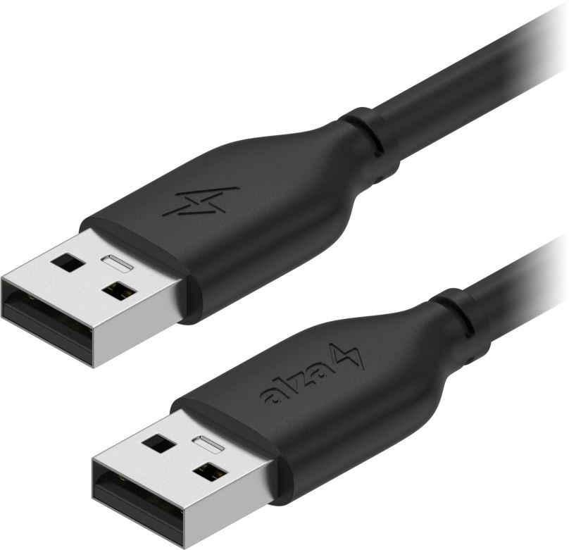 Datový kabel AlzaPower Core USB-A (M) to USB-A (M) 2.0, 3m černý