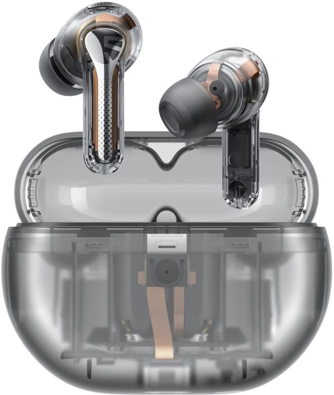 Bezdrátová sluchátka Soundpeats Capsule3 Pro Transparent Black