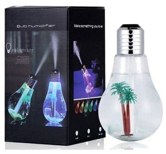 Aroma difuzér Alum s LED osvětlením ve tvaru žárovky