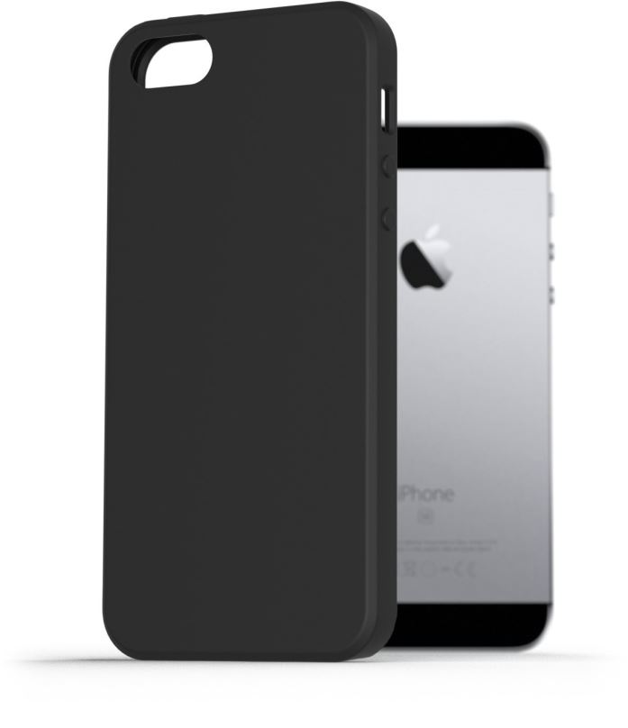Kryt na mobil AlzaGuard Premium Liquid Silicone Case pro iPhone 5 / 5S / SE černé