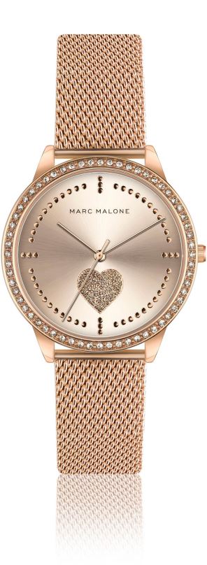 Dámské hodinky MARC MALONE Doris Rose Gold Mesh CAL-3218