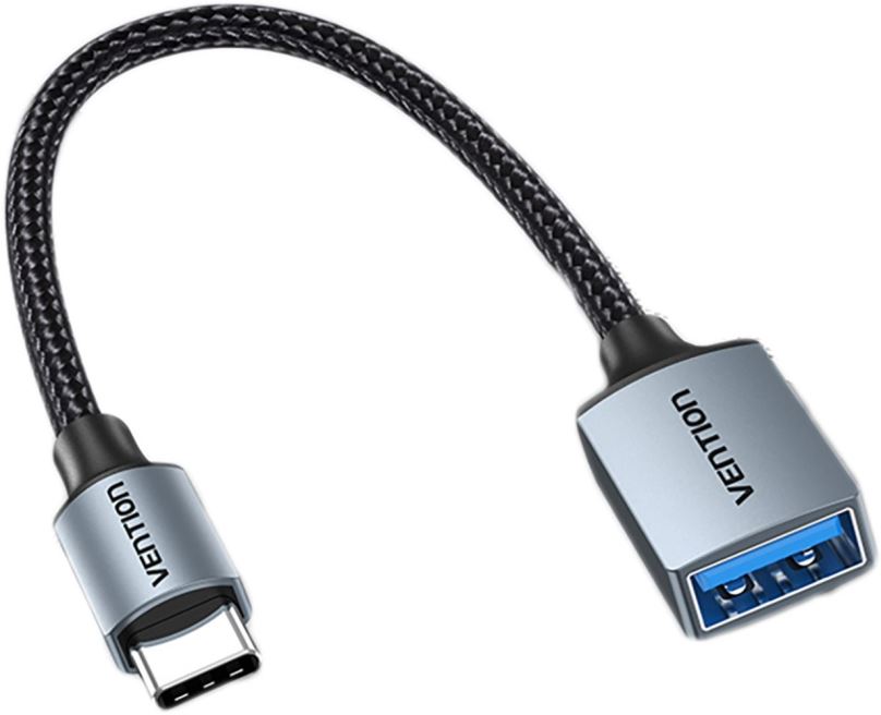 Redukce Vention USB-C to USB-A (F) 3.0 OTG Cable 0.15M Gray Aluminum Alloy Type