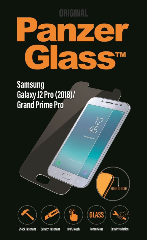 Ochranné sklo PanzerGlass Edge-to-Edge Samsung Galaxy J2 Pro (2018) čiré