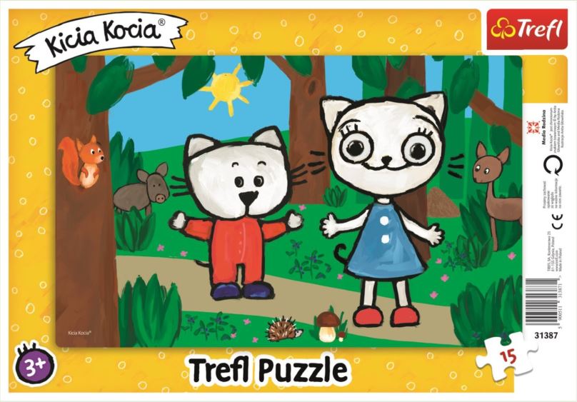 TREFL Puzzle Kicia Kocia: Kittykit v lese 15 dílků
