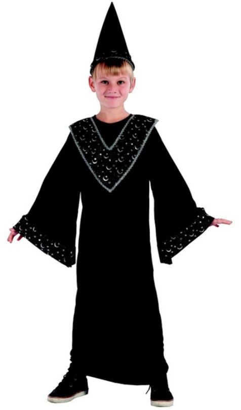 Kostým Šaty na karneval - čaroděj, 120-130 cm