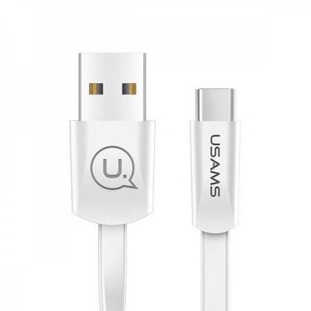 Datový kabel USAMS US-SJ201 U2 Micro USB Flat Data Cable 1.2m white