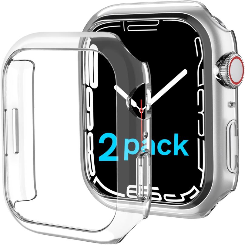 Ochranný kryt na hodinky AhaStyle Premium PC Matte pro Apple Watch7 transparent 41mm 2ks