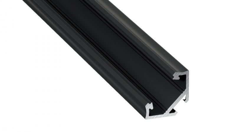 Hliníkový profil pro LED pásky "C", elox černý, 2m
