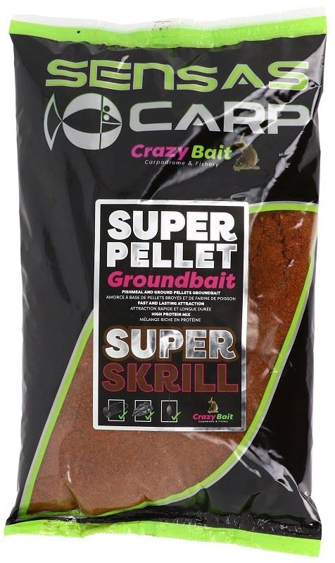 Sensas Vnadící směs Super Pellet Groundbait Super Krill 1kg