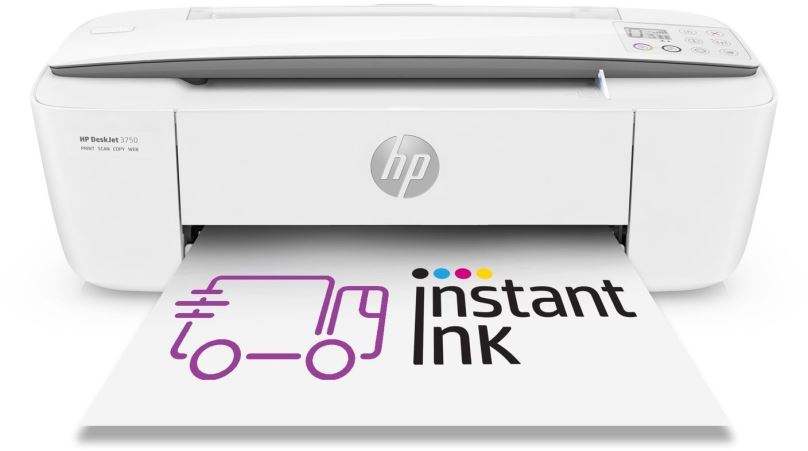 Inkoustová tiskárna HP DeskJet 3750 šedá All-in-One