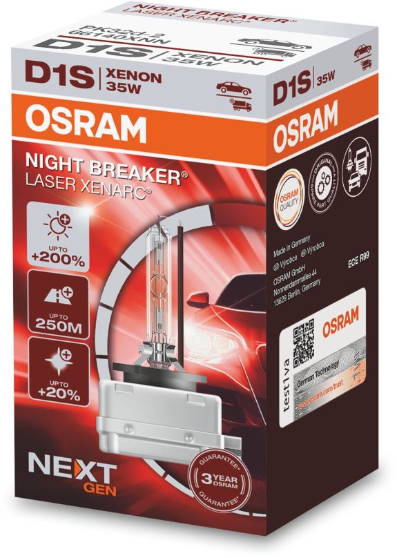 Xenonová výbojka Osram Xenarc D1S Night Breaker Laser Next. gen +200%