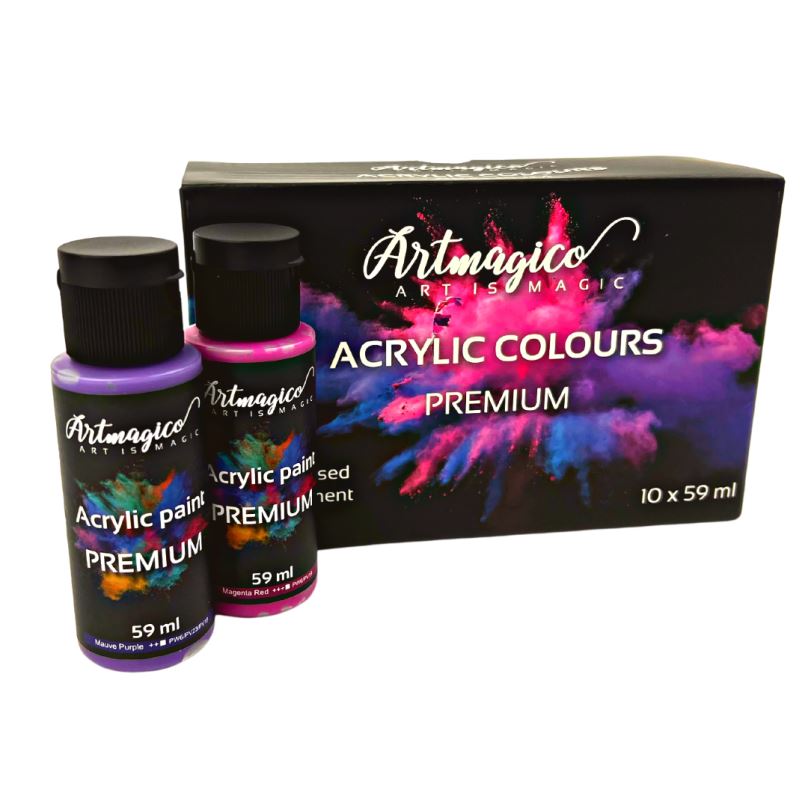 Artmagico - Sada Akrylové barvy Premium 10 ks