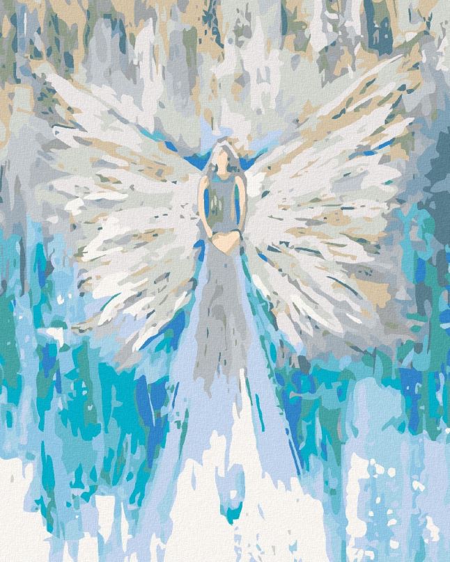 Diamantové malování Diamondi - ANDĚLÉ OD LENKY - LOVE ANGEL, 40x50 cm, bez rámu a bez vypnutí plátna