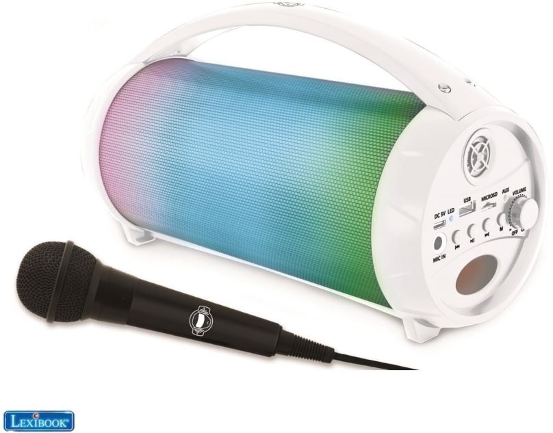 Hudební hračka Lexibook Iparty Bluetooth reproduktor se světly a mikrofonem