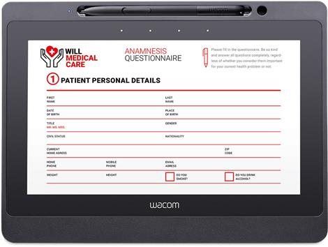 Grafický tablet Wacom Signature Set - DTU1141B & sign pro PDF