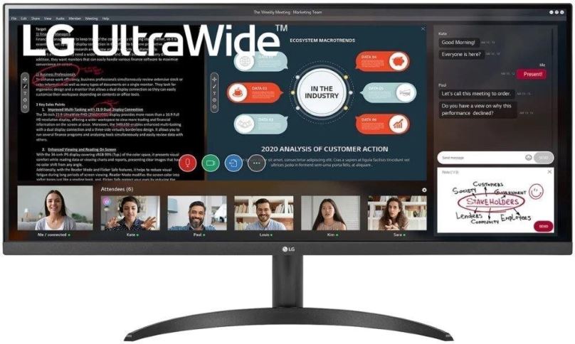 LCD monitor 34" LG UltraWide 34WP500