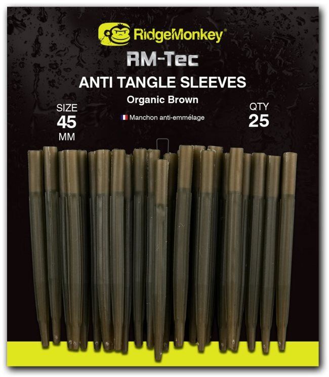 RidgeMonkey Převlek Connexion Anti Tangle Sleeves Organic Brown Long 25ks