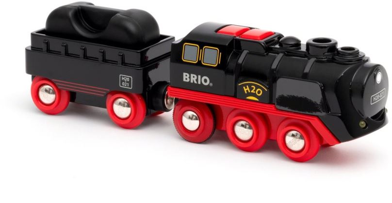 Vláčkodráha BRIO World 33884 Parní lokomotiva s vodní nádrží na baterie