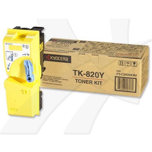 Kyocera originální toner TK820Y, yellow, 7000str., 1T02HPAEU, Kyocera FS-C 8100DN, O