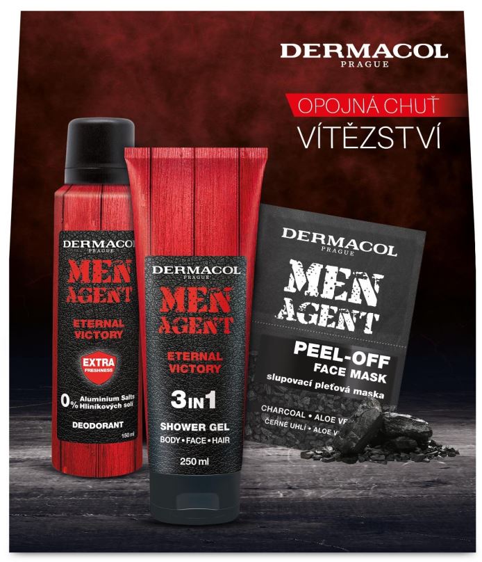 Dárková kosmetická sada DERMACOL Men Agent Eternal Victory Set 415 ml