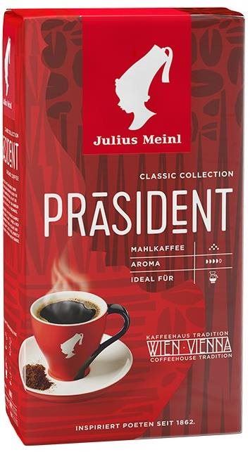 Káva Julius Meinl Präsident Fine Ground 500g, mletá káva