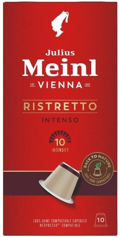 Kávové kapsle Julius Meinl Nespresso kompostovatelné kapsle Ristretto Intenso (10x 5.6 g / box)