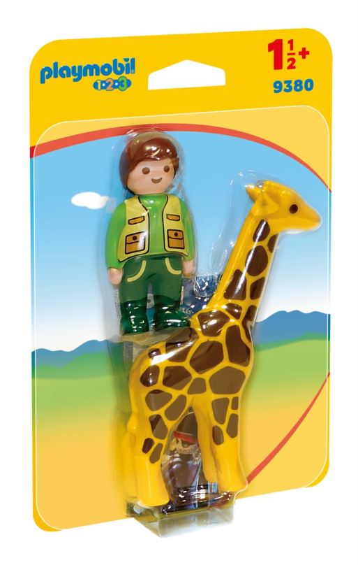 PLAYMOBIL® 1.2.3 9380 Ošetřovatel zvířat se žirafou
