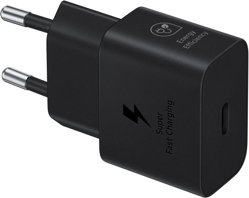 Nabíječka do sítě Samsung nabíjecí adaptér USB-C (25W) černý, bez kabelu v balení