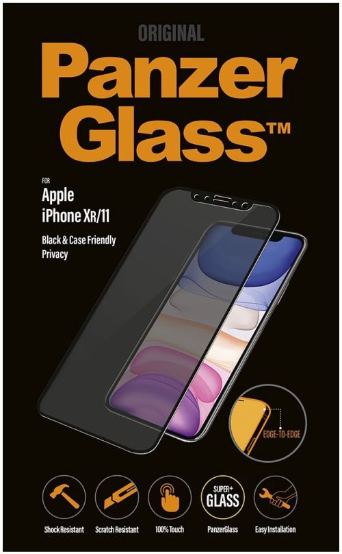 Ochranné sklo PanzerGlass Edge-to-Edge Privacy pro Apple iPhone XR/11 černé