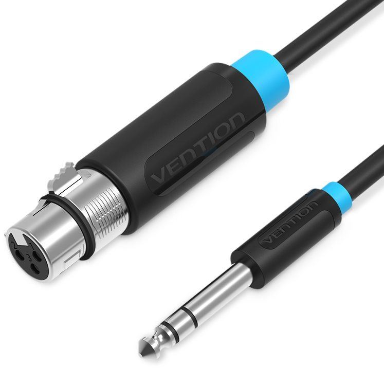 Audio kabel Vention 6.3mm Male to XLR Female Audio Cable 5m Black